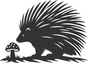 porcupine vector black