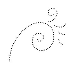 Subtle ethereal dot pattern swirl evoking understated elegance on dark backdrop