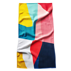 Bold Beach Towel Featuring Oversized Digital Color Isolated on Transparent Background