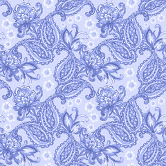 Ethnic style motif traditional ornament paisley motif folk chinoiseries damask flowers