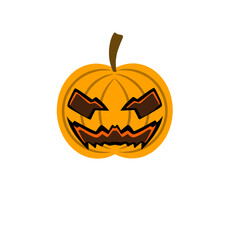 Whimsical Jack-o'-Lantern Cartoon Against a Noir Backdrop for Festive Fun