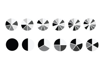 Set of pie chart graph  of pie chart graph design