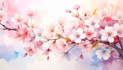 Obraz premium the image depicts a detailed and graceful artistic representation of flowering tree branches