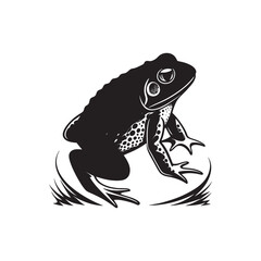 Arise-black-frog-art-logo-design-isolated