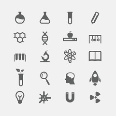 Science symbol icons