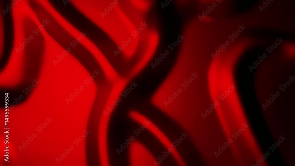 Aufkleber abstract red silk fabric flowing with dark shadows in a seamless loop