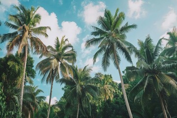 Dense Jungle Background with Towering Trees and Lush Green Foliage Creating a Tropical Oasis Varient 3