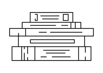 Illustrations of books stack. Image for education and school.