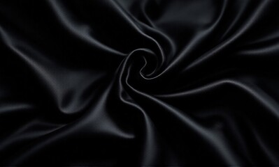 Obraz premium Obsidian satin fabric with soft folds and lighting