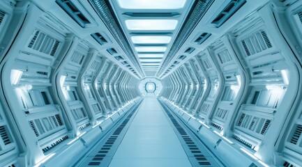 Obraz premium Futuristic spaceship corridor