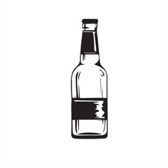 wine bottle vector illustration