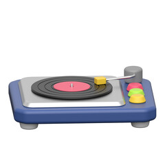 Fototapeta premium Turntable 3D icon on transparent