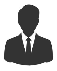 Man in Suit Silhouette, Professional Attire Pose, Elegant Figure Illustration, Formal Wear Art, On Transparent Background