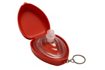 Pocket face mask with transparent background, preventing cross-contamination during cpr