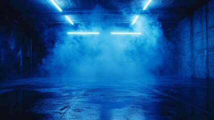 Abstract Dark Blue Asphalt Texture Background with Moody Street Vibe