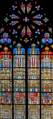 Stained-glass window in the old cathedral