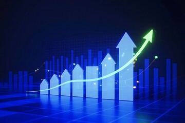 Business growth graph showing upward trend 