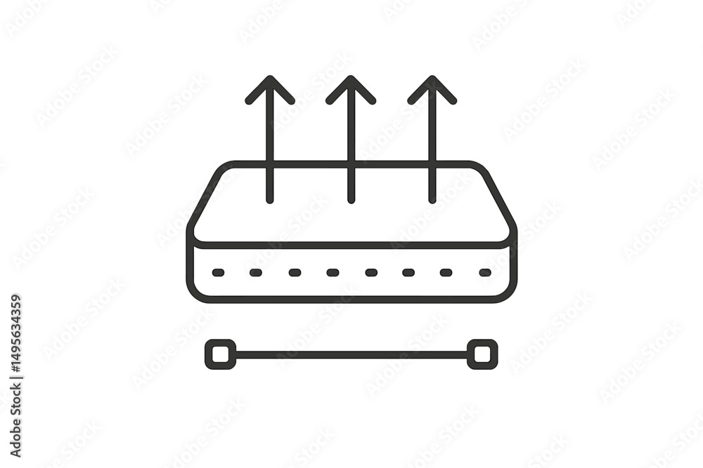 Leinwandbilder wireless router design illustrating connectivity and data transmission in a modern home setup