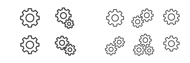 Fototapeta premium Gears in motion illustrating mechanics and engineering concepts in a clear and simple design