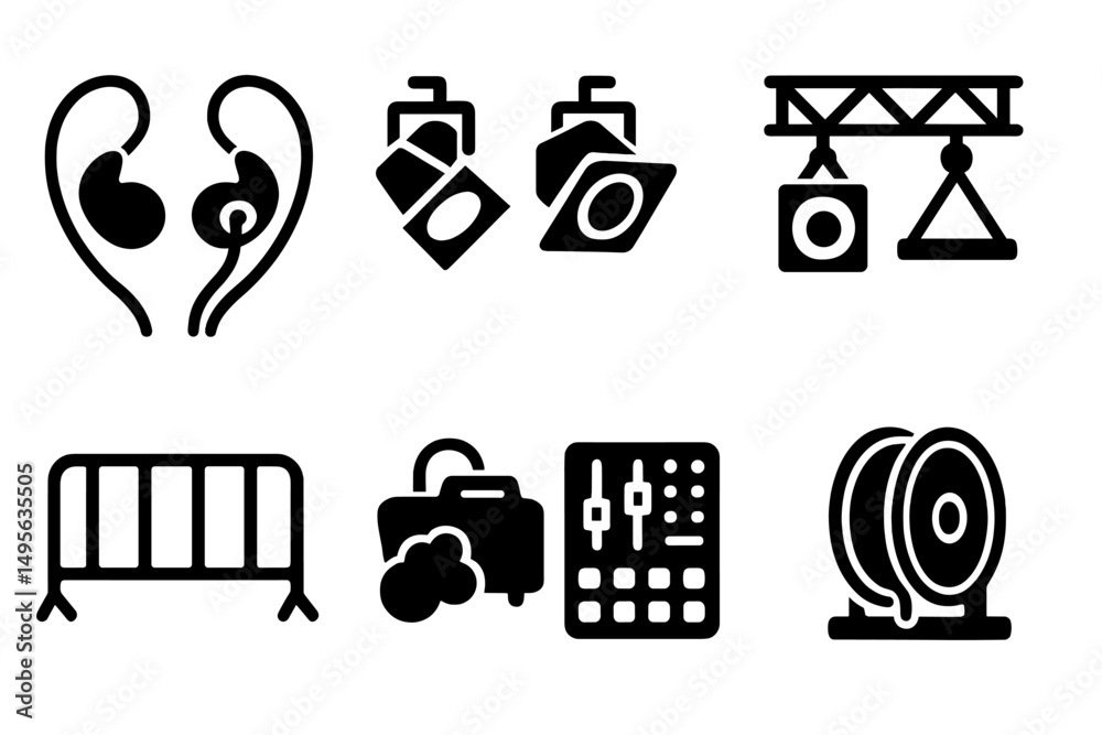 Poster Abstract representations of technology for creative production displayed in a minimalistic layout
