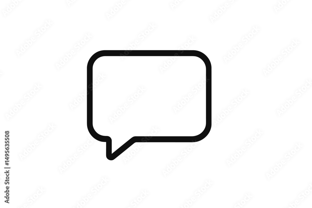 Aufkleber modern minimalist speech bubble icon on a plain background for communication designs