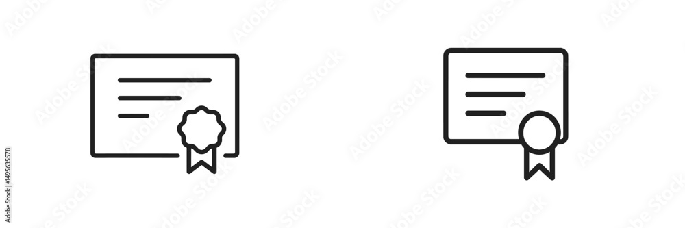 Aufkleber Certificates and awards displayed as symbols of achievement and recognition in an educational or professional context