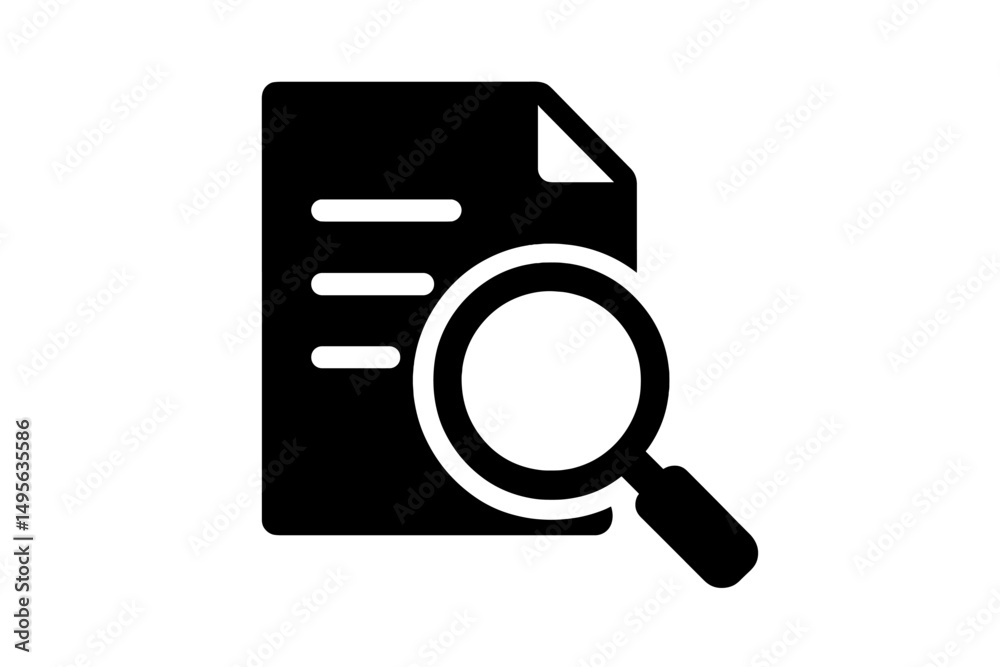 Aufkleber document under magnifying glass illustrating analysis and inspection in a creative workspace environ