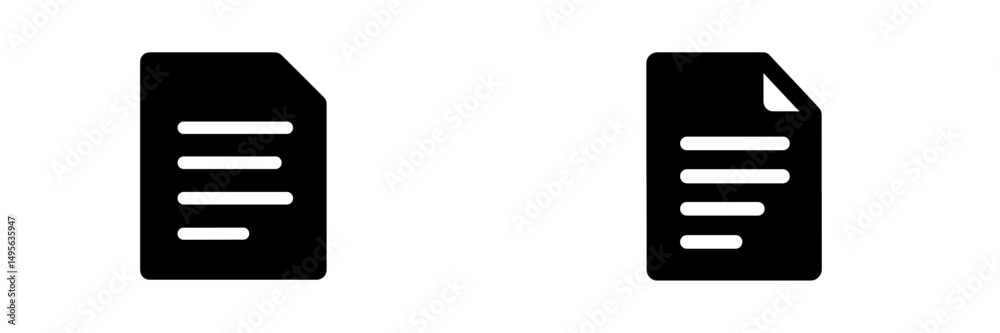 Poster two overlapping document icons representing files and information in a digital context