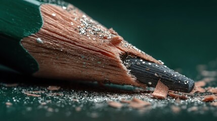 Macro Photography of a Sharpened Pencil