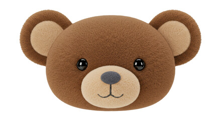 Isolated Teddy Bear Face