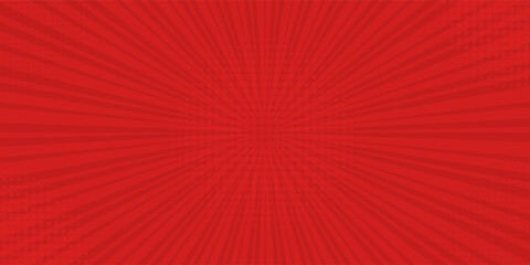 Comics red retro background with halftone corners. Summer backdrop. Vector illustration in retro pop art style for comics book, poster, advertising design.