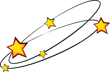 Fototapeta premium Dizzy Star Comic Effect