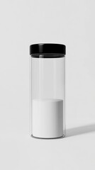 Glass Jar with White Cylinder