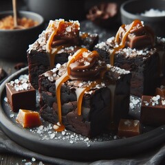 Salted Caramel Brownie Bites Fudgy brownies