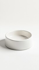White Ceramic Bowl on White Background
