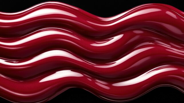 Deep crimson liquid flowing in wavy patterns