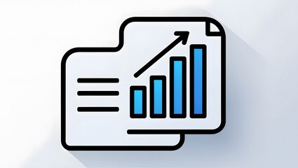 Business Growth Chart on Paper Symbolizes Success and Progress