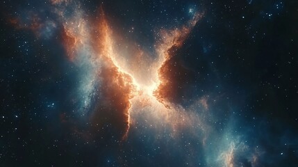 Cosmic Nebula and Galaxies Captivating Abstract Space Background with Celestial Beauty