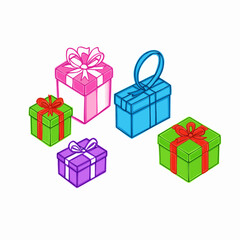 Gift boxes, artfully arranged, perfect for various occasions