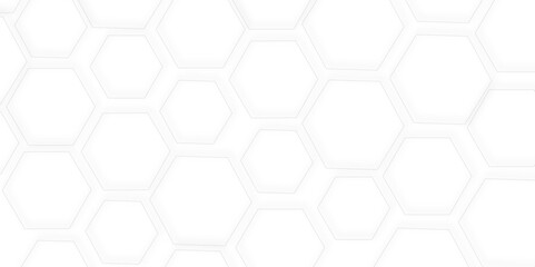 modern abstract background featuring overlapping white and gray hexagons, 3d effect pattern with shadow seamless texture background. Use for book, poster, flyer, website vector illustration.