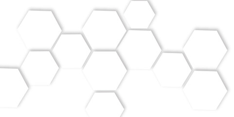 Abstract clean white background featuring a pattern of white  hexagons arranged like a honeycomb, Polygonal Honeycomb Elements, Luxury Pattern and Technology-Inspired Design 