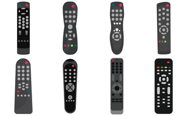 Realistic TV Remote Controller Vector – Professionally Drawn Electronic Device Illustration