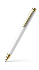 White Pen with Golden Details