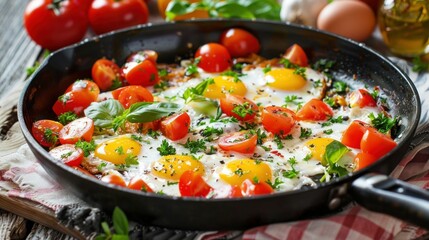 Food being cooked in a frying pan