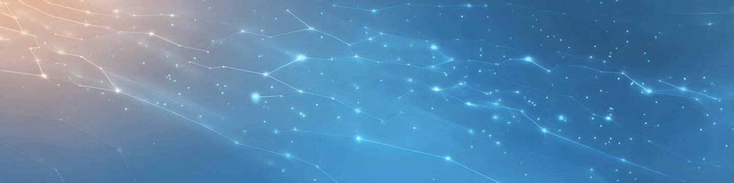 Abstract Digital Data Network: a visualization of interconnected digital data and network with luminous dots and lines, suggesting communication and connection across a modern digital landscape.