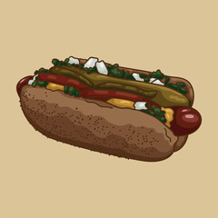 Chicago Style Hot Dog No ketchup