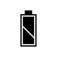 battery icon with green bar   energy or power 
