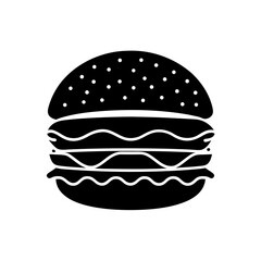 burger with layers   fast food or meal icon 