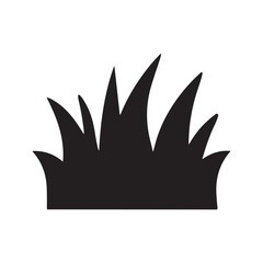 Black grass icon silhouette collections. Grass icon set