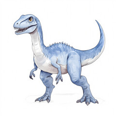 Explore a vibrant jungle with a digital blue raptor bringing fantasy to life.